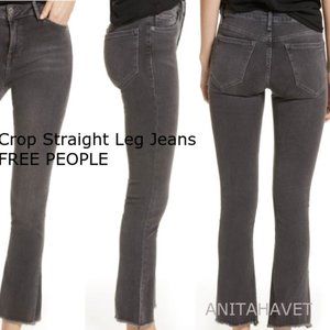 Free People High Waist Crop Straight Leg Jeans